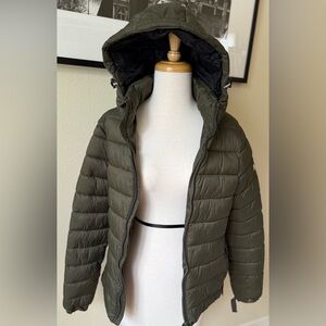 Superdry Green Puffer Winter Jacket